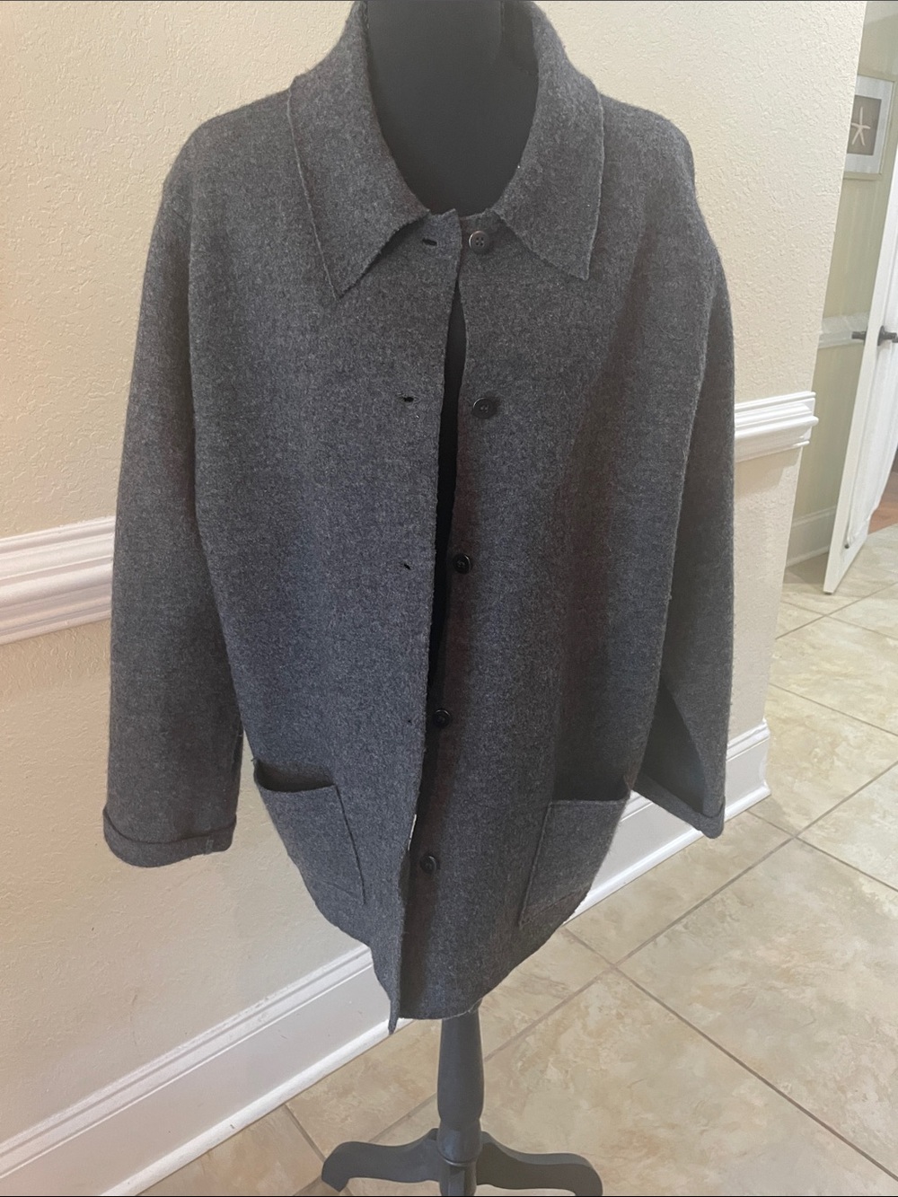 Madison Studio Charcoal Gray Cardigan/jacket